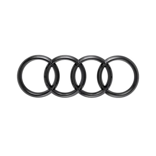 Audi Ringe in Schwarz - Einbaurahmen & Radioblenden, glänzendes schwarzes Logo für Audi Modelle, verleiht Ihrem Fahrzeug einen sportlichen Look und hochwertige Optik.