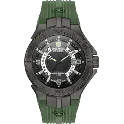 Swiss Military Hanowa Herren Chronograph - Armbanduhr 06-4327.13.007.06 in Grün/Schwarz - Sportliche Armbanduhr aus Edelstahl mit kratzfestem Saphirglas. Wasserdicht bis 5 Bar, präzises Quarzwerk und hypoallergenes Silikonarmband für höchsten Tragekomfort.