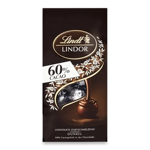  Lindt Lindor Kugeln Dunkel 60%, Dark, 136g Beutel 42,87€/1kg