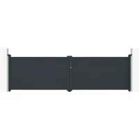Casanoov Doppelflügeltor Eiger 400x115cm Grau – Aluminium - Robustes Doppelflügeltor aus hochwertigem Aluminium, ideal für Privatsphäre und Sicherheit. Wetterfest, pflegeleicht und einfach zu montieren. Inklusive Zubehör für unkomplizierte Installation.