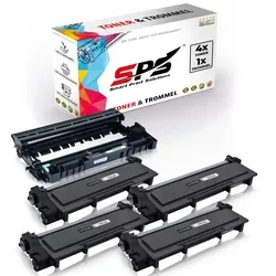 4X TN2320 Toner Schwarz + 1x DR2300 Trommel kompatibel für Brother MFC-L2740DW Brother DR2300 Brother TN2320 MFC-L2700 MFC-L2700DN MFC-L2700DW MFC...