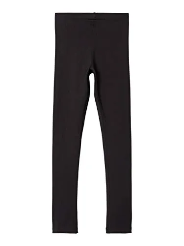 NAME IT Mädchen Basic-Leggins Bio-Baumwolle schwarz 146