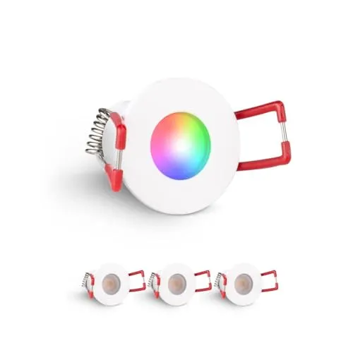 LongLife LED Einbaustrahler Mini 4er Set 3W RGBW - Einfache Installation und vielseitige Nutzung: Ideal für Terrassen und Carports. Wetterfest nach IP65, dimmbar und anpassbare Lichtsteuerung für individuelle Stimmung.