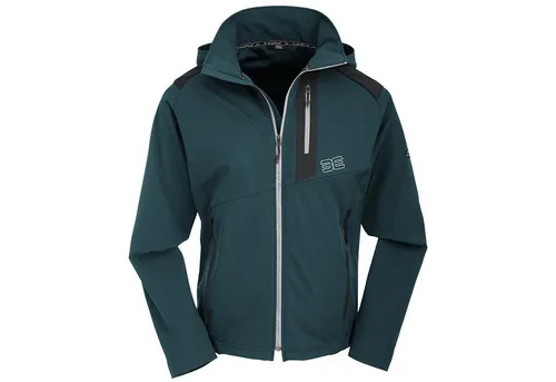 MAUL Sport Galtür XT 10.0 Softshelljacke mit Kapuze - Dunkelpetrol (12) 48 - Hochwertige Softshelljacke für Herren, ideal zum Wandern. Sie bietet hervorragende Bewegungsfreiheit und ist aus strapazierfähigen Materialien gefertigt.