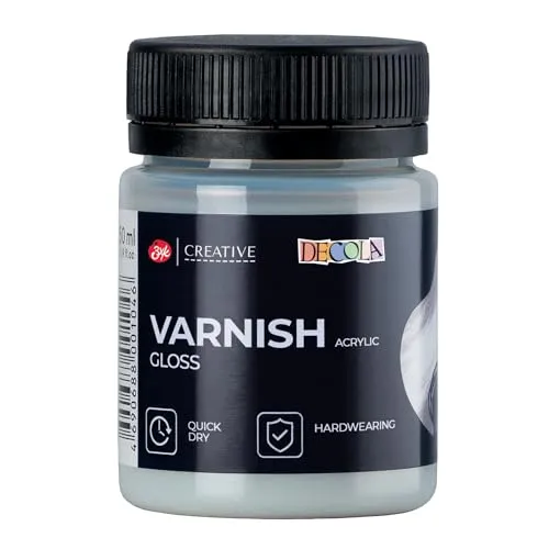 Decola - Acryl Lack Glänzend - 50 ml Glanzlack für Acrylfarben - Schützt Ihre Kunstwerke vor UV-Stahlung, Staub und Vergilbung - Glanz Firnis von Nevskaya Palitra