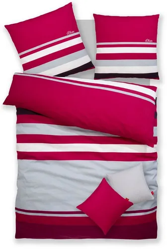 s.Oliver Bettwäsche Fenja 135x200/155x220 cm, 2-teilig - Bettwäsche-Set aus 100% Baumwolle mit modernem Streifendesign, hautfreundlich und pflegeleicht. Inklusive 2 GRATIS Kissenhüllen, bis 60°C waschbar, Made in Green zertifiziert.