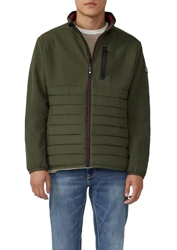 s.Oliver Herren Outdoorjacke XL, DK Grün - Leichte Funktionsjacke aus 100% Polyester, ideal für aktive Männer. Mit elastischem Bund und praktischen Taschen für Wertgegenstände, perfekt für Garten und Outdoor-Aktivitäten.