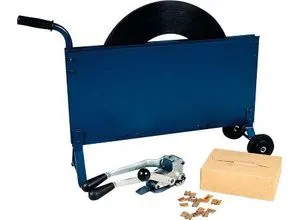 Umreifungsset mit 16 mm Verpackungsstahlband - Praktisches Umreifungsset mit 16 mm Stahlband für sichere Verpackungslösungen. Ideal für die Materialbeförderung und bietet zuverlässigen Halt.