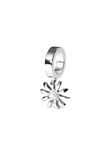 Purelei Birth Flower Charm – September Aster Anhänger – 18K vergoldeter Edelstahl – Symbol für Liebe, Weisheit & Geduld – Schmuck für Armband & Kette - Silber