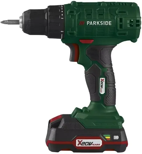 PARKSIDE® 20 V Akku-Bohrschrauber PBSA 20-Li A1 - Akkuschrauber mit 20-V-Lithium-Ionen-Akku (2 Ah) und LED-Arbeitsleuchte, ideal für präzises Bohren und Schrauben in Holz, Metall und Kunststoff.