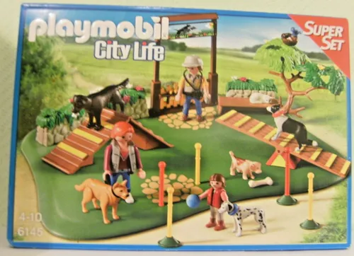 PLAYMOBIL 6145 Super Set Hundeschule - Spielfigur Spielset für unendlichen Spielspaß, ideal für kleine Abenteurer und leicht zu reinigen