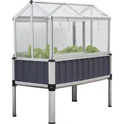 TTL GARDEN Hochbeet-Gewächshaus SUPERIOR 128×114×60 cm – Metall Hochbeet mit Frühbeet-Aufsatz - Kombinierte Lösung für Ihren Garten: Das TTL GARDEN Hochbeet mit Frühbeet-Aufsatz bietet optimale Bedingungen für Kräuter und Gemüse. Robuste Metallkonstruktion und Schutzdraht inklusive.