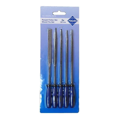 Pebaro Holzraspel-Set 5 Stück 180 mm Holzfeile Feile Raspel Modellbau DIY