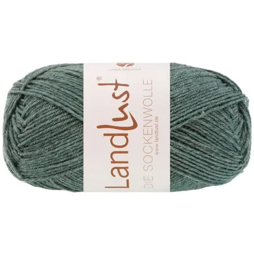 LANA GROSSA Landlust die Sockenwolle 50g | Klassisches Sockengarn in edlen Melangefarben aus 80% Schurwolle (Merino) & 20% Polyamid | 50g waschmaschinenfest zum Stricken & Häkeln | 210m Garn FB1611