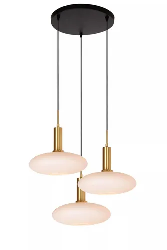 Lucide Pendelleuchte Singala – Höhenverstellbar und Dimmbar - Moderne Pendelleuchte Singala mit 3-flammiger E27-Fassung, individuell kürzbar und höhenverstellbar. Ideal für Ihr Wohnzimmer, schafft eine angenehme Atmosphäre. Maße: 55 x 55 x 169 cm.