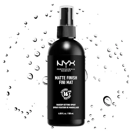 NYX Professional Makeup Matte Finish Spray 180 ml - Make-up Spray für einen langanhaltenden, matten Teint - ideal für perfektes Aussehen den ganzen Tag über. Perfekt zum Fixieren und Mattieren nach dem Auftragen der Foundation.
