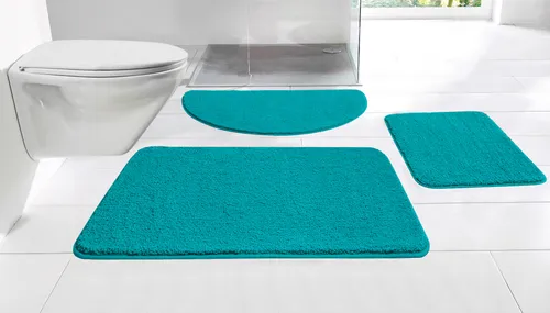 Otto Home Badematte "Regona" – rechteckig, blau (petrol), 80x150 cm - Die stilvolle Badematte "Regona" von OTTO Home bringt Gemütlichkeit ins Badezimmer. Mit rutschhemmender Beschichtung und pflegeleichtem Material ist sie ideal für jeden Tag. Der schnelle Trocknungsprozess sorgt für zusätzlichen Komfort.