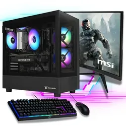Gaming Komplett PC Set - AMD Ryzen 7 5700X & GeForce RTX 5060 - Ultimatives Gaming-Set mit AMD Ryzen 7 5700X, GeForce RTX 5060, 32GB RAM und 500GB SSD. Inklusive 27" Monitor, RGB-Tower, Tastatur und Maus für ein beeindruckendes Gaming-Erlebnis.