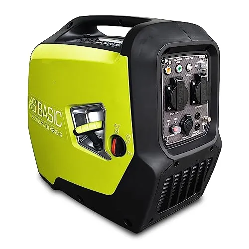 Könner & Söhnen KSB 21i S Stromerzeuger - Stromaggregate, 2,0 kW Invertergenerator mit niedrigem Geräuschpegel von 62 dB, ideal für empfindliche Elektronik und mobilen Einsatz.