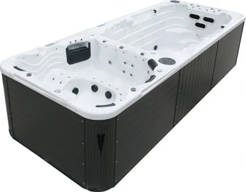XXXL Luxus Led Swim Spa 580x230 Whirlpool+Gegenstromanlage Schwimmbecken V2 SET