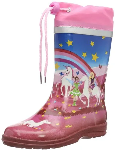 Beck Mädchen Wonderland Schlupfstiefel, Mehrfarbig, 21 EU - Stiefel für Mädchen, wasserfest und ideal für Abenteuer im Freien mit einfachem Schlupfdesign.
