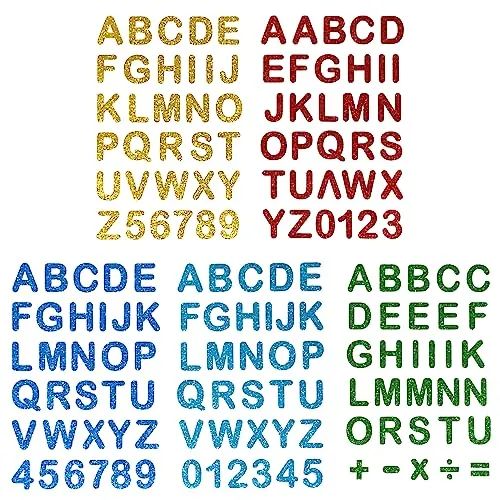 Oblique Unique® 160x Buchstaben Sticker Alphabet ABC Aufkleber Bunt 5 Bögen á 32 Stück für Schuleinführung zum Basteln Spielen Scrapbooking