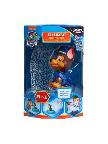 Chase Magic Bedside Night Light Torch and Projector - Tischleuchten, multifunktionales Nachtlicht mit Projektor für eine beruhigende Atmosphäre im Kinderzimmer.