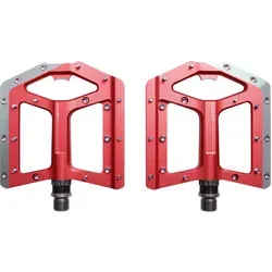 Cube Slasher Pedale - red - Fahrradpedale für Bikepark & Trails, extrem flach und mit 10 massiven Pins für maximalen Grip und Kontrolle bei anspruchsvollen Fahrten.
