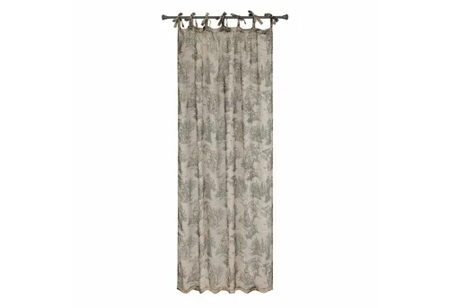 Loberon Gardine Dedwen - Schiebevorhang aus hochwertigem Leinen-Baumwollgewebe mit klassischen Toile-de-Jouy-Druckmotiven, luftdurchlässig und nachhaltig für eine stilvolle Wohnatmosphäre.