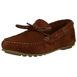 Gant Damen Mokassin Seabaya in Cognac - 39 - Elegante Damen Loafer aus hochwertigem Wildleder in Cognac mit bequemer Leder-Innensohle und stilvollem Dekor-Schnürung für einen modischen Auftritt.