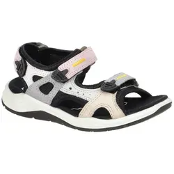 Ecco 71064251907 Sandalette bunt 25 EU - Wanderschuhe in Größe 25, sportlich und bequem, aus hochwertigem Leder und Veloursleder, ideal für kleine Abenteurer mit Klettverschluss für einfaches An- und Ausziehen.