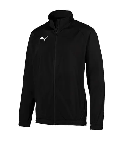 Puma Herren Jacke LIGA, Puma Black-Puma White, Größe L - Funktionsjacke aus der LIGA Serie mit PUMA Katze auf der Brust und praktischem Reißverschluss, ideal für Sport und Freizeit.