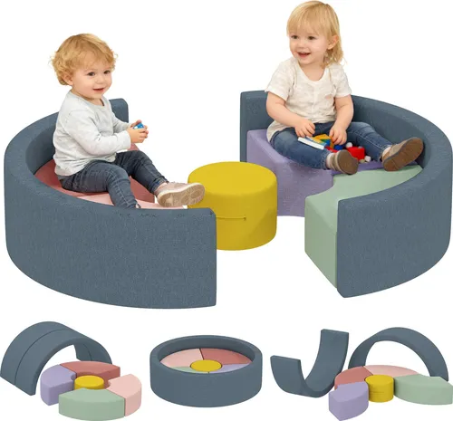 Aiyaplay Schaumstoff-Bausteine - Mehrfarbiges Outdoor Spielzeug - Die Aiyaplay Schaumstoff-Bausteine fördern kreatives Spielen und motorische Fähigkeiten. Der abnehmbare Cordbezug sorgt für einfache Reinigung. Ideal für Kleinkinder, um Selbstvertrauen zu entwickeln und Abenteuer zu erleben.