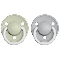 BIBS De Lux Natural Rubber Night Size 1: 0+ months Schnuller Sage / Cloud 2 St.