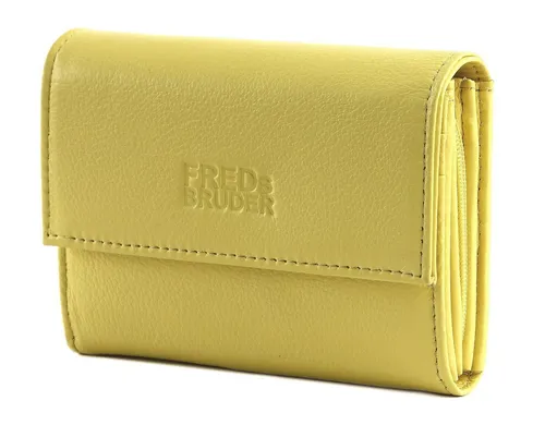 FREDsBRUDER Geldbörse Sha Na Na aus echtem Leder in Gelb - Elegante Geldbörse im Querformat aus hochwertigem Leder. Mit 7 Kartenfächern und sicherem Reißverschluss-Münzfach bietet sie viel Platz für Ihre Essentials.