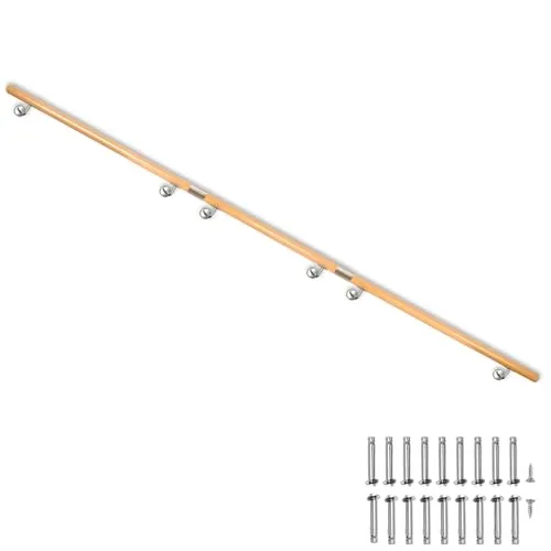 Buche Holz Handlauf Treppengeländer 500 cm - Robuster Handlauf aus Buche in eleganter Holzoptik, ideal für Treppen und Flure. Wählen Sie zwischen 80 cm und 500 cm für die perfekte Anpassung. Lieferung inklusive Halterungen und Montagematerial für eine einfache Installation.