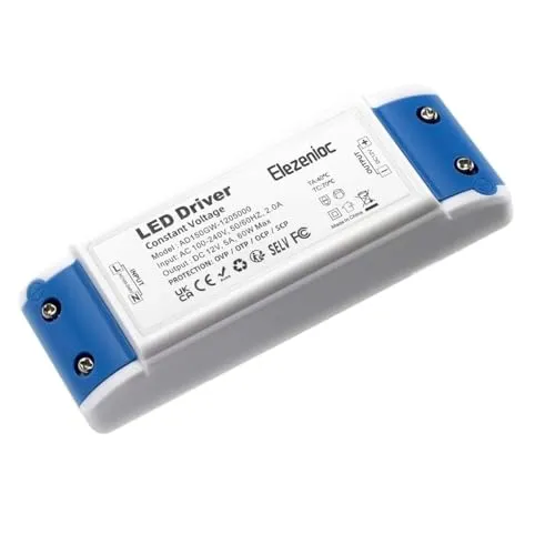 LED Trafo Transformator 1-60W 12V 5A - Lampenteile: Hochwertiger LED Treiber ohne Mindestbelastung, ideal für flexible Beleuchtungslösungen in Innenräumen, energieeffizient und mit IP44 Schutz.