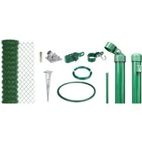 4-Eckgeflecht Set ALBERTS 15 x 0,8 m - Grün - Gartenzäune, robustes 4-Eckgeflecht mit 60 mm Maschenweite, ideal für eine sichere und stilvolle Umzäunung Ihres Gartens.