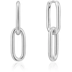 ANIA HAIE Cable Link Ohrringe - Silber - Ohrringe aus 925er Sterling Silber, minimalistisches Design für maximalen Stil, perfekt für den Übergang von Tag zu Nacht.