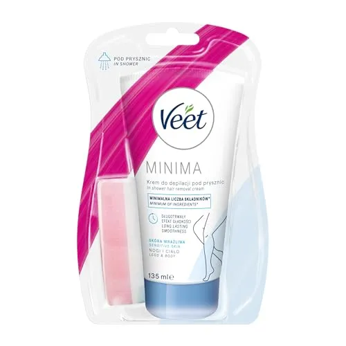 Veet Haarentfernungs-Creme Silk und Fresh sensible Haut, 135 ml