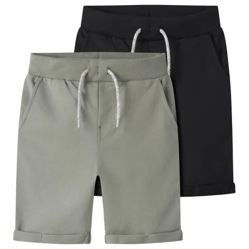 Name it - Kid's Vermo Long Shorts 2-Pack - Shorts Gr 134 grau