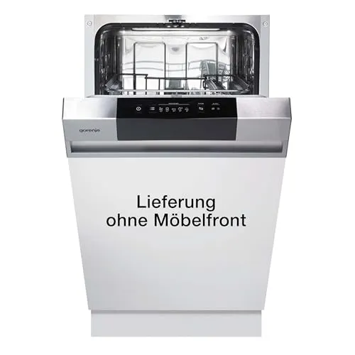 Gorenje GI 520 E15X Teilintegrierbarer Geschirrspüler - 45 cm breiter Geschirrspüler für 9 Maßgedecke, mit AquaStop 3 in 1 Funktion für optimale Reinigung und selbstreinigendem Filter. Ideal für kleine Küchen!