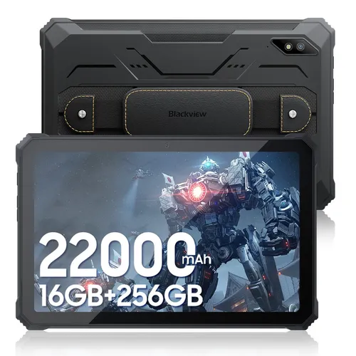 Blackview Active 8 Pro 4G Rugged Tablet 10,36 Zoll - Robustes Tablet mit 22000mAh Akku und IP68/IP69 Schutz, ideal für Outdoor-Abenteuer und extreme Bedingungen.