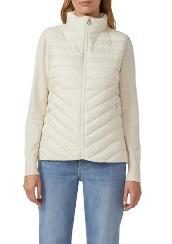 s.Oliver Funktionsweste - Leichte Steppweste mit Stehkragen in Creme 0330 - Funktionswesten für Damen, ideal für wechselhaftes Wetter, leicht und atmungsaktiv für optimalen Tragekomfort.