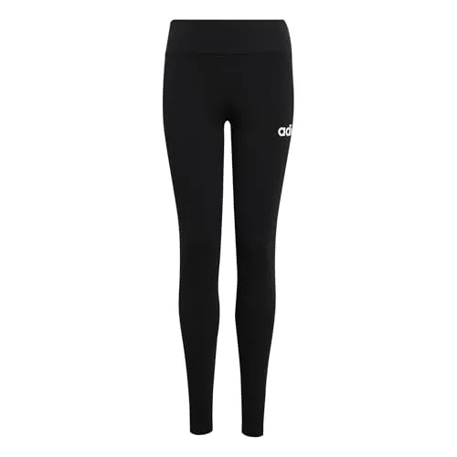 adidas Sportswear Leggings JG LIN LEG 230 schwarz 128 - Trainingsbekleidung aus 93% Baumwolle, ideal für sportliche Aktivitäten, mit bequemem Gummizug für perfekten Sitz