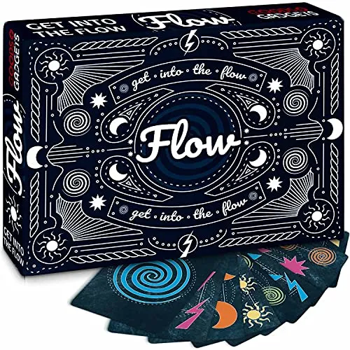 GOODS+GADGETS Flow Kartenspiel - Das Original Partyspiel für Adrenalin Junkies auf Speed - Teste Deine Reaktionen & Schnelligkeit - für 2-4 Personen (Get Into The Flow)