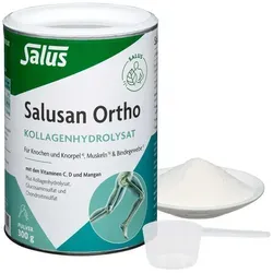 Salusan Ortho Kollagenhydrolysat-Pulver - Nahrungsergänzung für gesunde Knochen und Gelenke, reich an Vitamin C und D für optimale Muskelfunktion