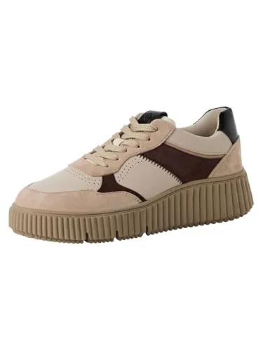 Tamaris Damen 1-23774-43 Sneaker, Antelope Comb, 37 EU - Damen-Sneaker mit individueller Passform dank Touchit Fußbett, ideal für Freizeit und Herbstspaziergänge – trendy und komfortabel.