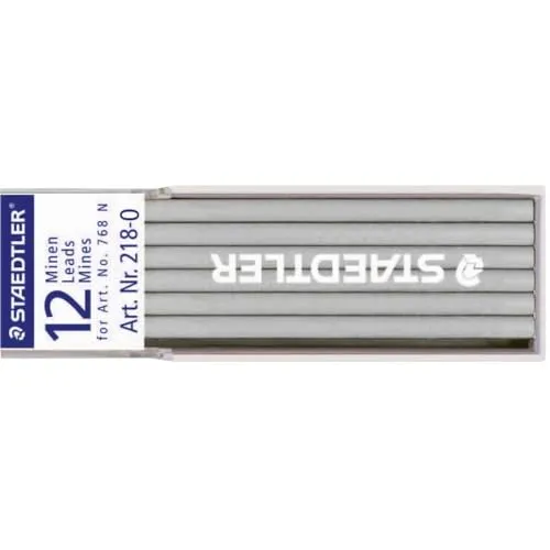 STAEDTLER 218 Lumocolor non-permanent omnichrom Spezialmine, 12 Stück Etui, weiß