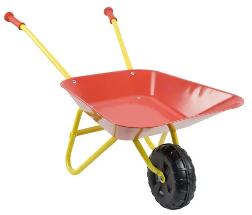 TrendLine Kinderschubkarre rot-gelb 76x38x38 cm - Bunte Kinderschubkarre in Rot und Gelb, ideal für kleine Abenteurer! Mit kompakten 76 x 38 x 38 cm ist sie perfekt für Kinderhände und fördert kreatives Spielen im Freien.